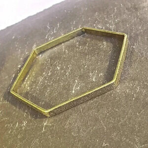 Vintage Y2K 90s Grunge Bronze Textured Metal Bangle Bracelet